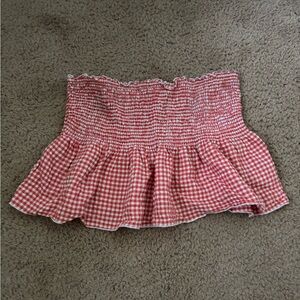 Cotton On Red Gingham Tube Top